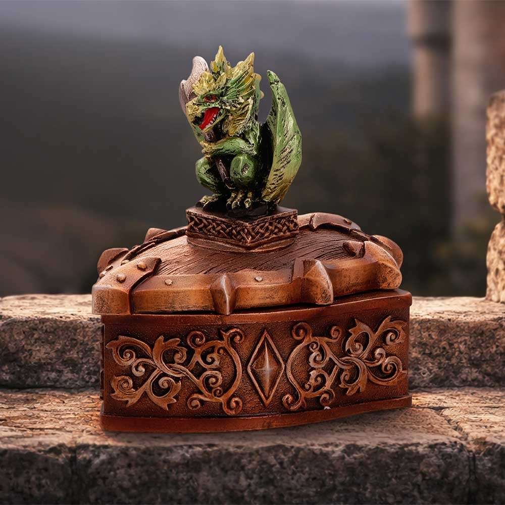 Nemesis Now - Hoard Defender Decorative box - Dragon - Green